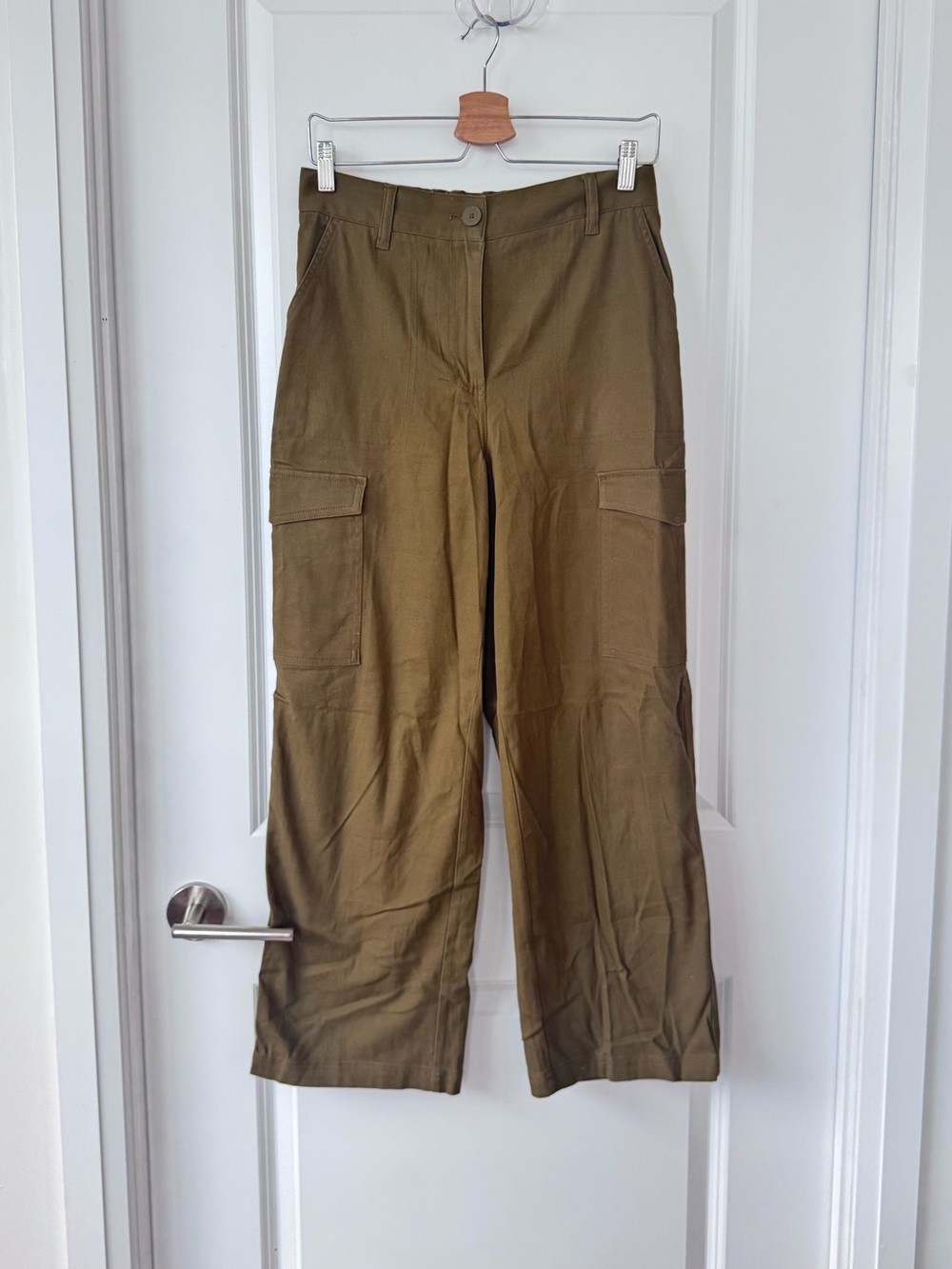Oak + Fort high waisted cargo pants